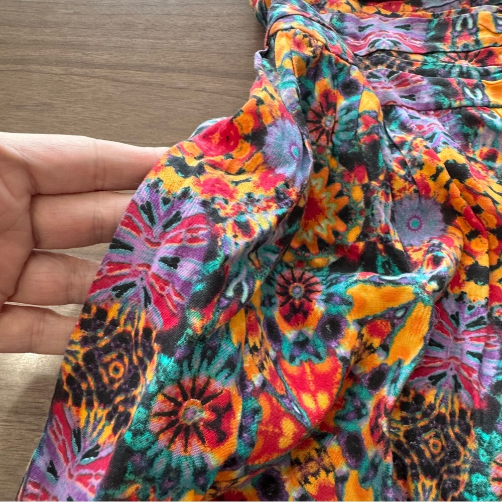 Band Of Gypsies Women’s Medium Kaleidoscope Floral Strapless Mini-Dress Pockets - Picture 5 of 12